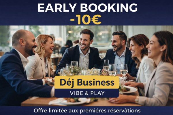 Mardi 8 septembre Offre EARLY BOOKING - 10€ jusqu'au 2 septembre Déj Business en Rotation de Table📍 Restaurant L'Atoll, Saint-Laurent-du-Var 12h00 / 14H15