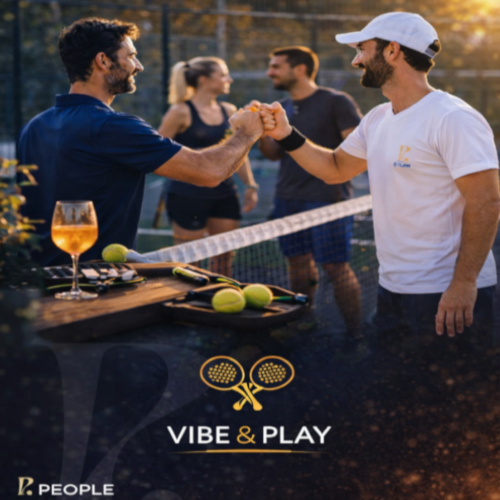 recto people cadre Jeudi 28 mai c'est la St Germain donc Padel Tous niveaux 18H00 ACCUEIL 18H30/20H00 PADEL avec COACH 20H15/23H00 NETWORKING
